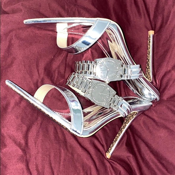 Time Will Tell Strappy Open Toe Watch Heels - Picture 4 of 9